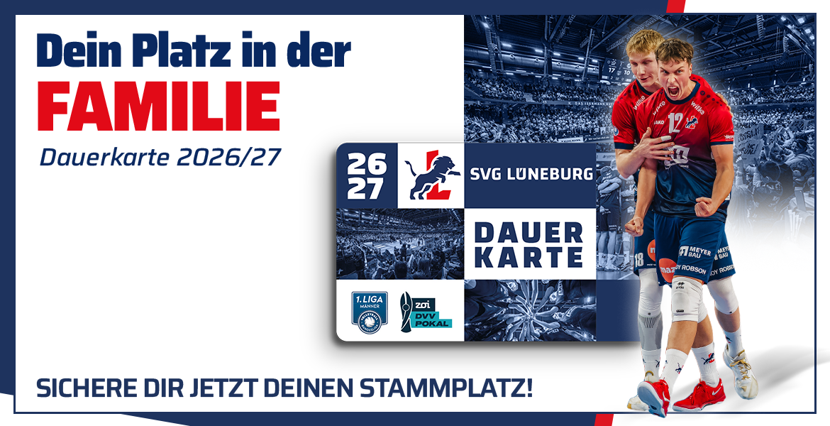 Tickets SVG Lüneburg Dauerkarte 26/27, für Heimspiele der nationalen Wettbewerbe bis einschließlich Halbfinale in Lüneburg